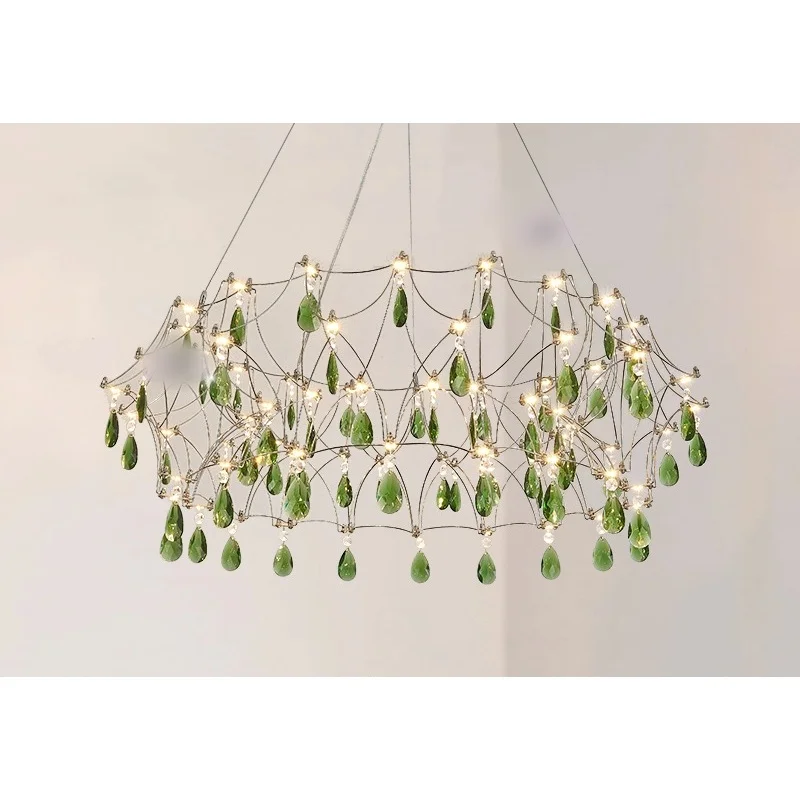 Living room designer style starry sky main light, high-end feeling bedroom crystal light