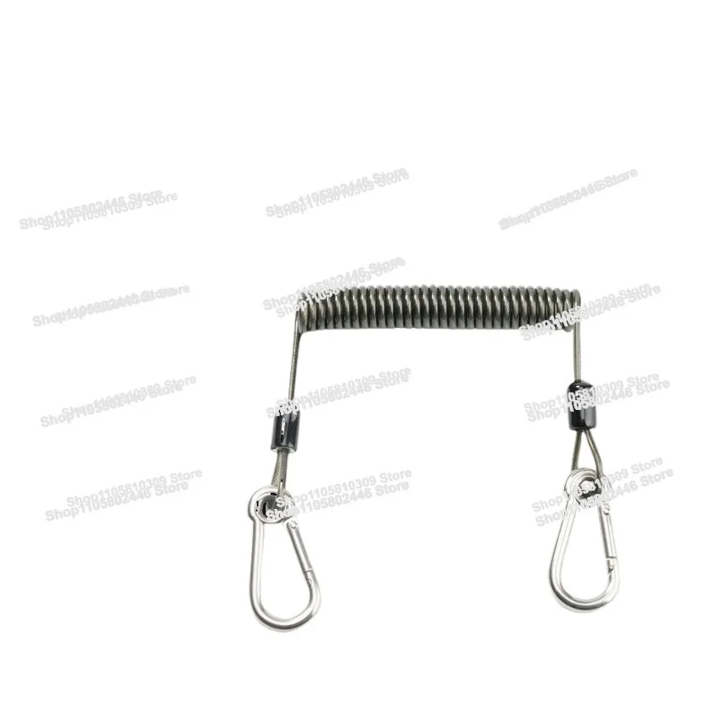 Stainless Steel Wire Missed Rope, Automatic Telescopic Spring Rope, Boat Fishing Luya Diving Accessories