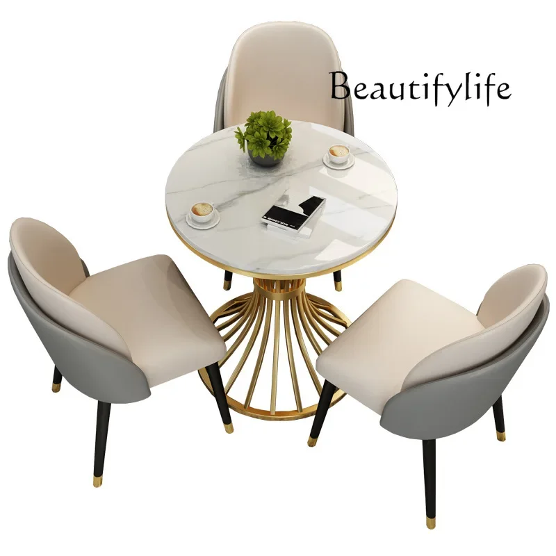 

Nordic negotiation table and chair combination cafe milk tea shop leisure table and chair