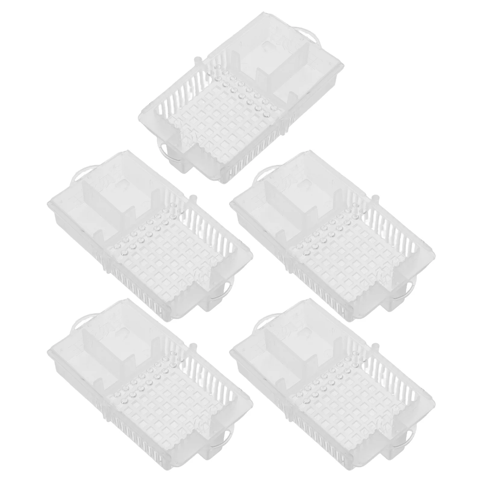 

5Pcs Transparent Bee Queen Cage Lightweight Portable Beekeeping Rearing Box for Outdoor Home Beekeeper Supplies Kit