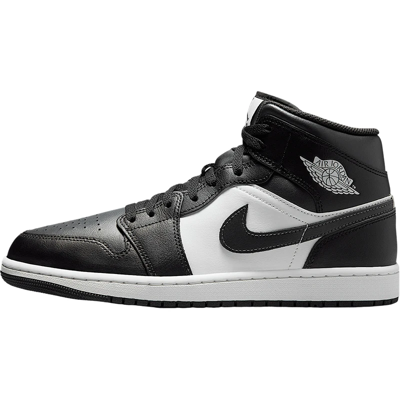 Nike Official Genuine Air Jordan 1 Mid Men's High-Top Sports Shoes DQ8426-010 view 5
