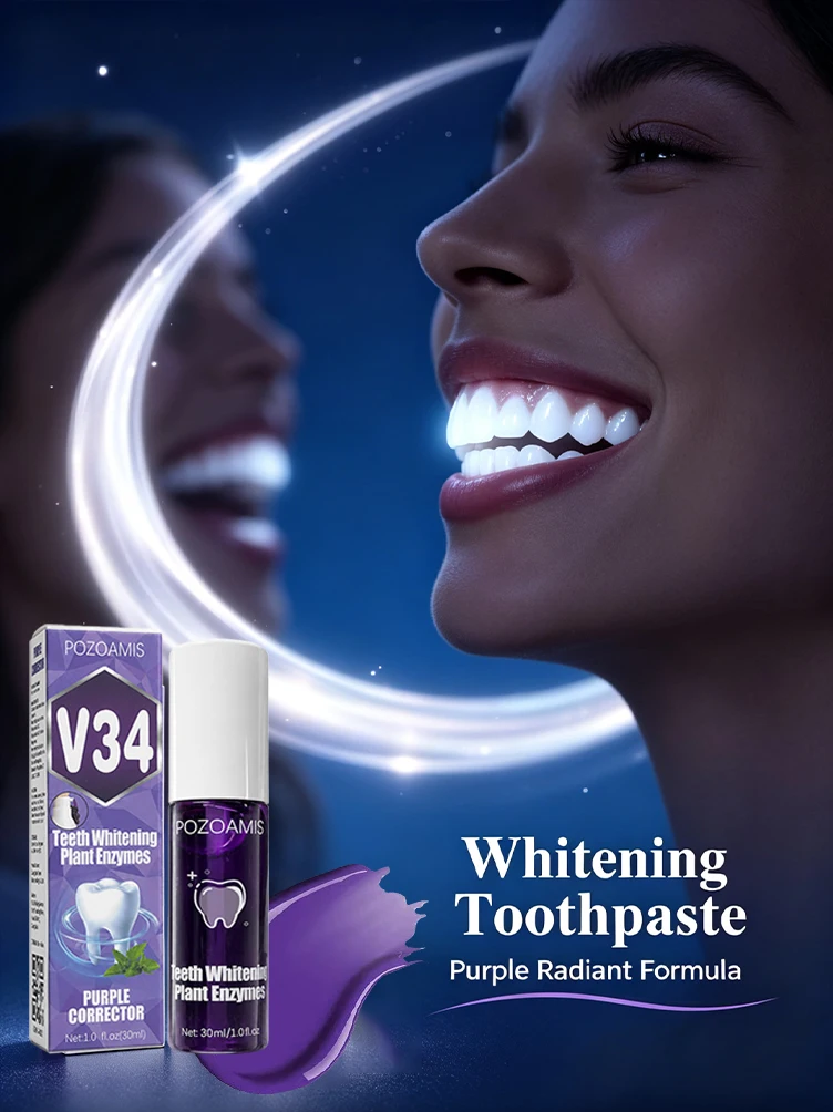 Cold light whitening tooth powder containing Dental Restoration Deep Cleaning Natural Whitening Odor Control