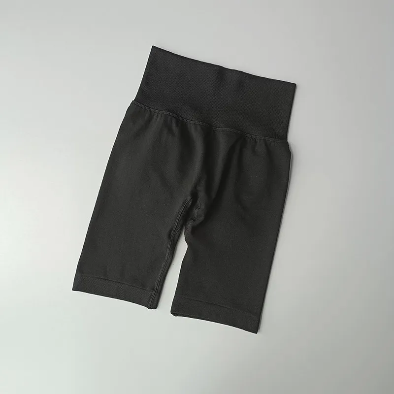 Damen Yoga-Shorts mit hoher Taille, Sport-Shorts, Hüft-Push-Up, weiche Fitness-Shorts, schnelltrocknende Laufshorts, Bauchkontrolle, Workout-Gym-Shorts – Detail 7