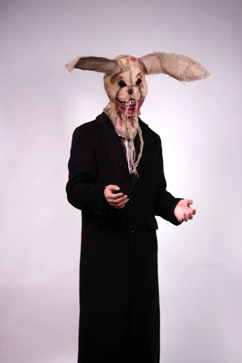 New Bloody Rabbit Mask Cosplay Scary Bunny Mask Creepy Carnival Halloween  Party Costume Props Animal Dress Up Masquerade Mask - AliExpress, image size:800x1200