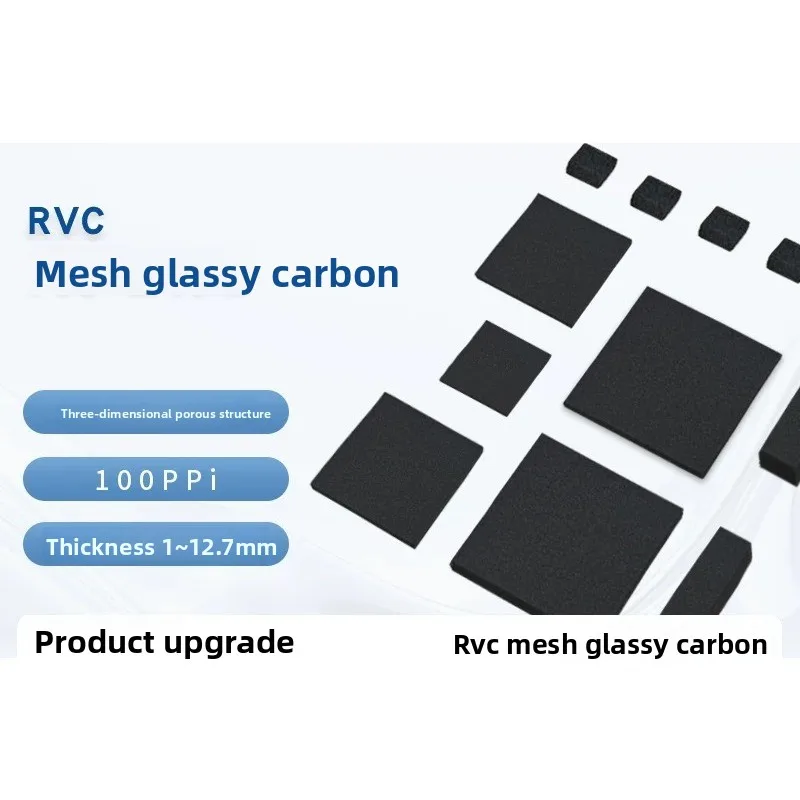 RVC Vitreous Carbon Sheet, 100 PPI Foam GC Electrode for Lab Electrochemistry