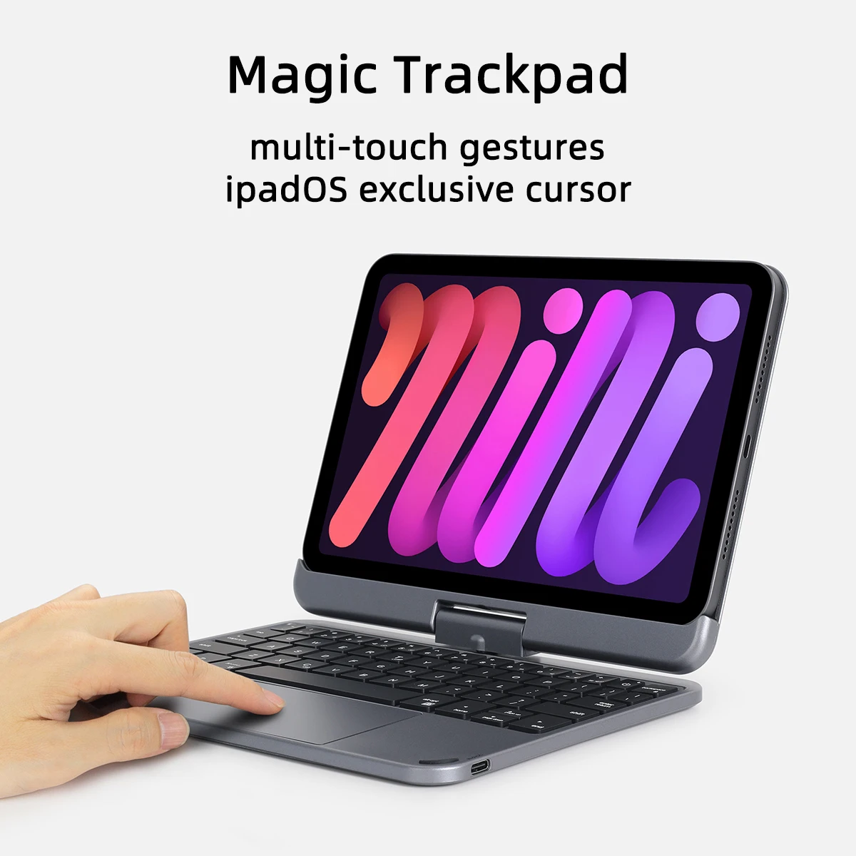 Чехол Magic Keyboard для iPad Mini 6, Магнитный чехол, Складная Вращающаяся клавиатура с подсветкой, испанская, русская, Корейская Раскладка