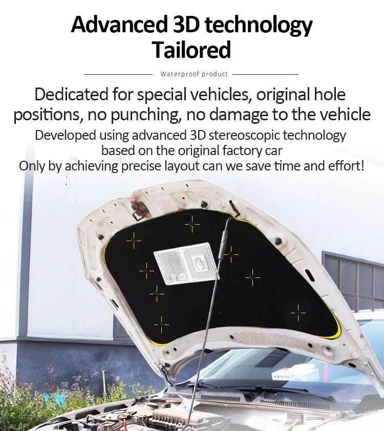 Voor Volkswagen Vw Scirocco Accessoires 2008 ~ 2017 Auto Motorkap Geluidsisolatie Pad Vlamvertragende Matten Auto Accessoires