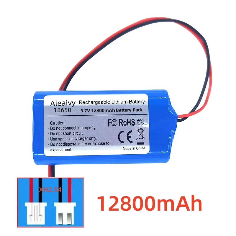 7 4 فولت 18650 بطارية حزمة 12800 مللي أمبير بطارية ليثيوم عالية الحالي 8.4 فولت بطارية قابلة للشحن الصيد مصباح ليد (PH2.0/XH2.54) التوصيل