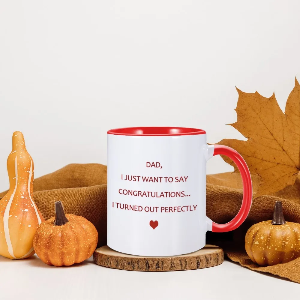 Funny Dad Gift Dad Birthday Father's Day Gift Idea Jumbo Coffee Mug I Just Want To Say Congratulations... I Turned Out Perfectly