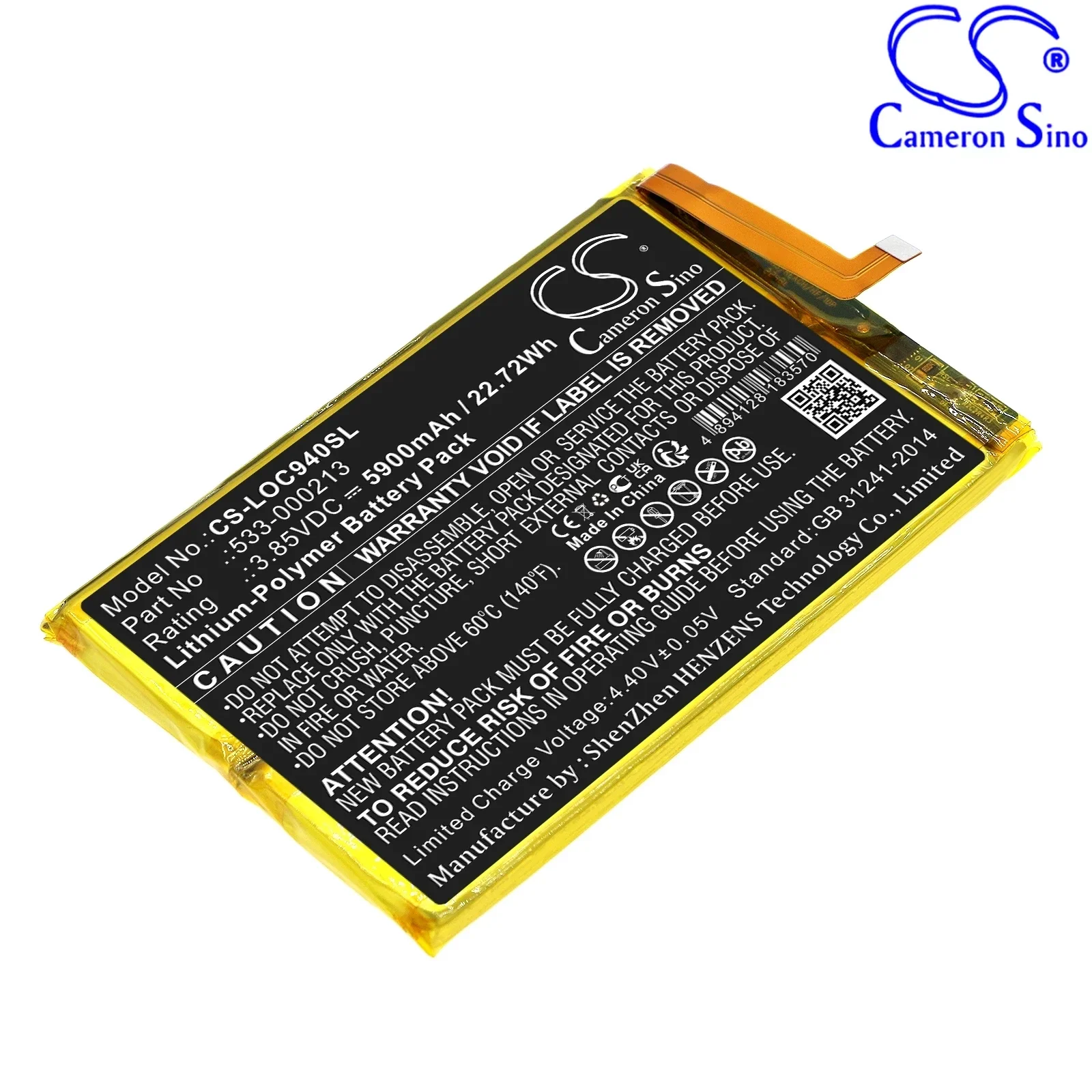 Cameron Sino 3.85V 5900mAh Game Console Battery 533-000213 for Logitech G Cloud, 940-000198, GR0006 +TOOL