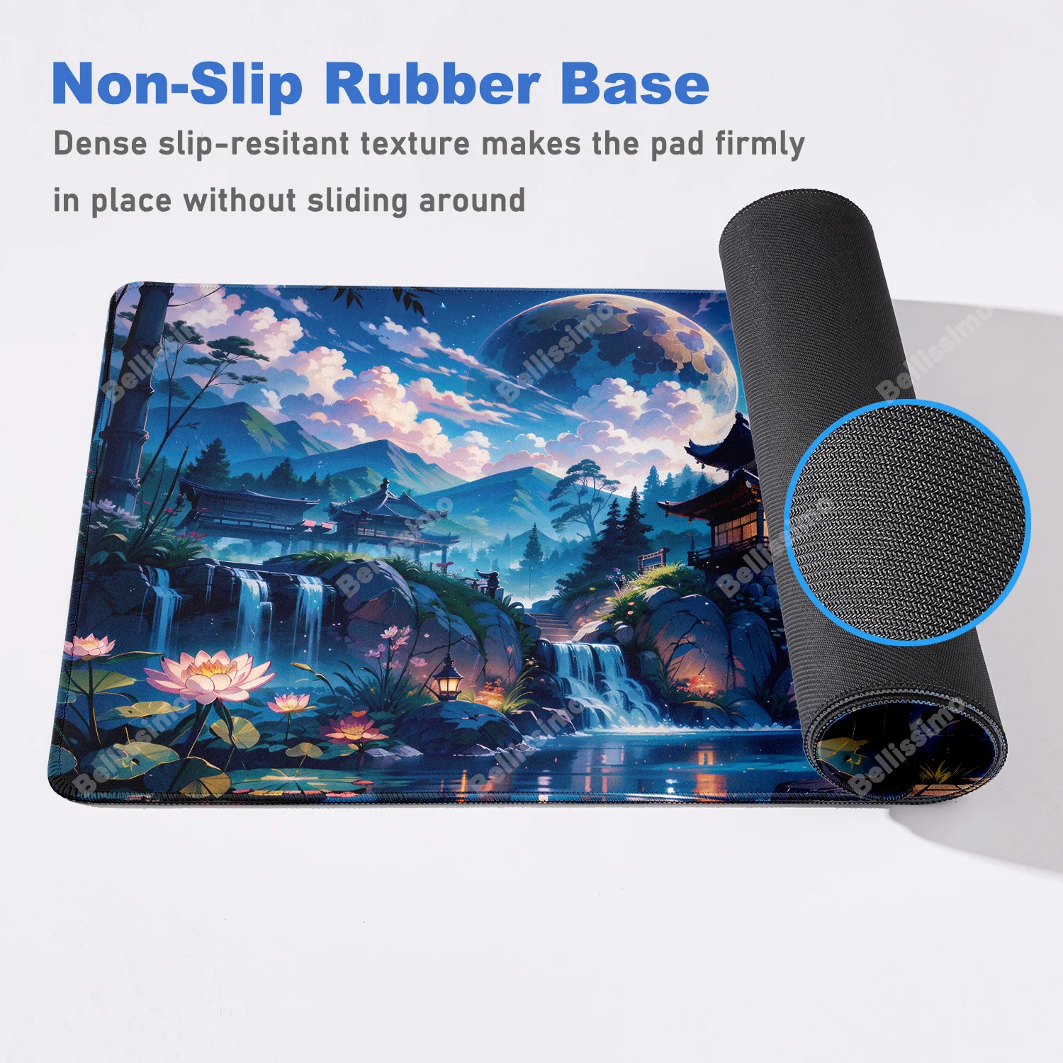 Anime Forest Tower building Mousepad Custom Home Computer Keyboard Desk Mat Laptop Soft Anti-slip Table Mat Accessory Mouse Pad