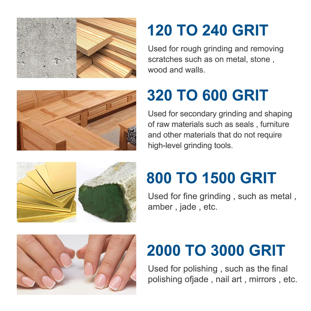 XCAN-Lixa abrasiva, Lixa úmida e seca, Polimento de madeira e metal, 400-3000 Grit, 90PCs, 9x3,6 polegadas