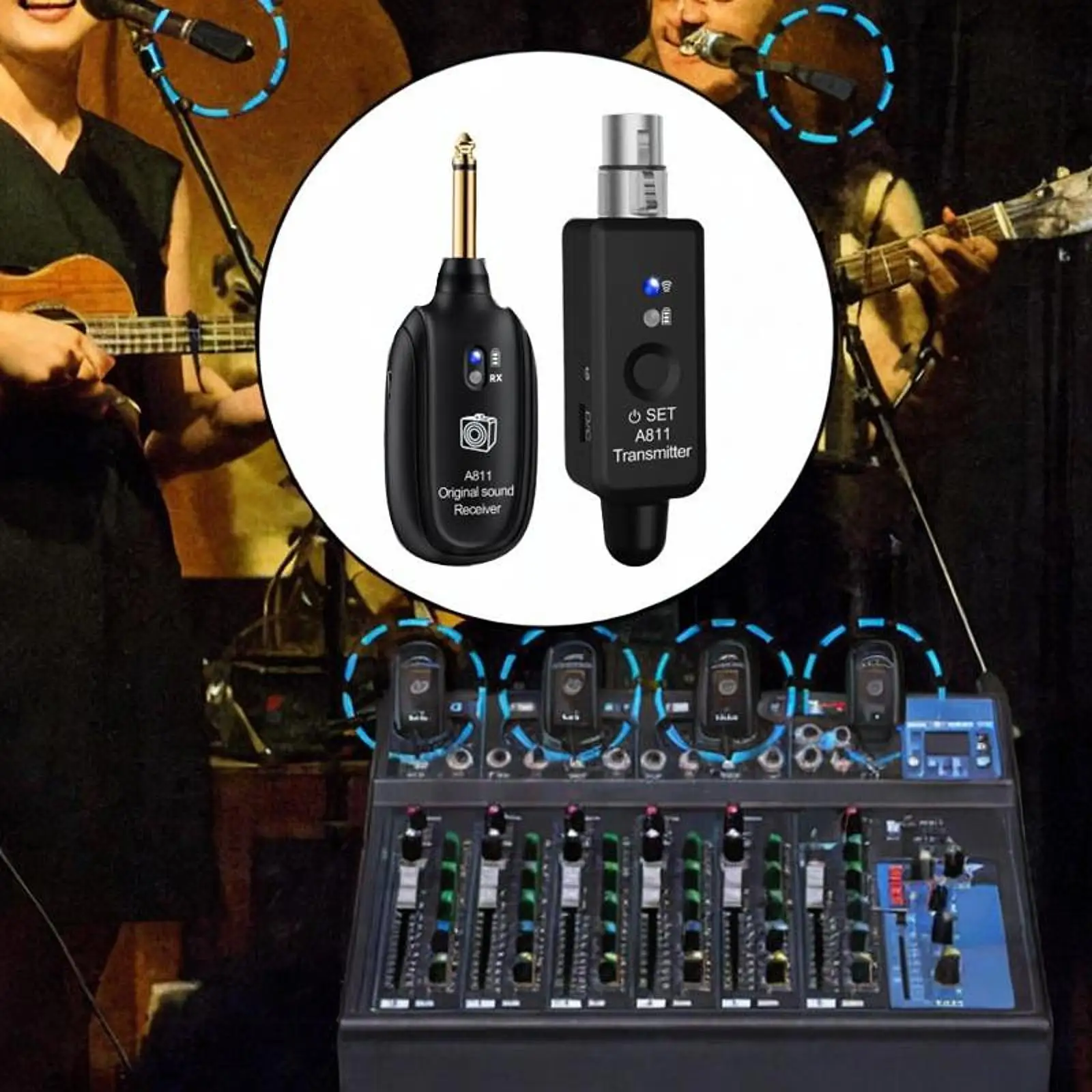 

Guitar Transmitters and Receiver Music Equipment for Show Live Performance