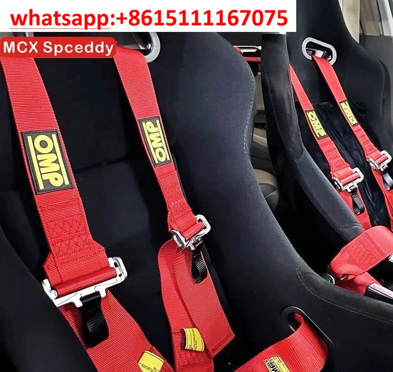 Universal 4-Point Car Safety Harness 3 Inch Wide Strap Metal Quick Release Racing Seat Belt For Vehicle Modification