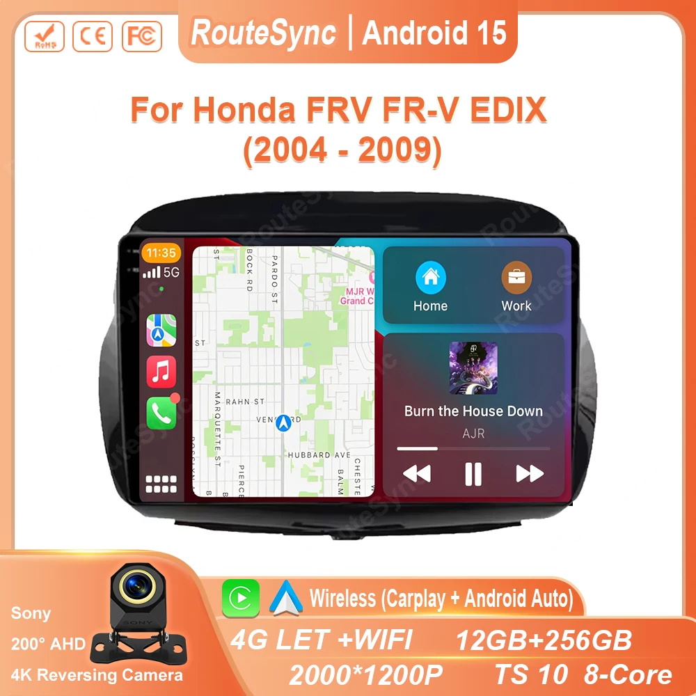 

Android Car Dvd For Honda FRV FR-V EDIX 2004 2005 2006 2007 2008 2009 Auto Radio Stereo Multimedia Player GPS Navigation No 2din