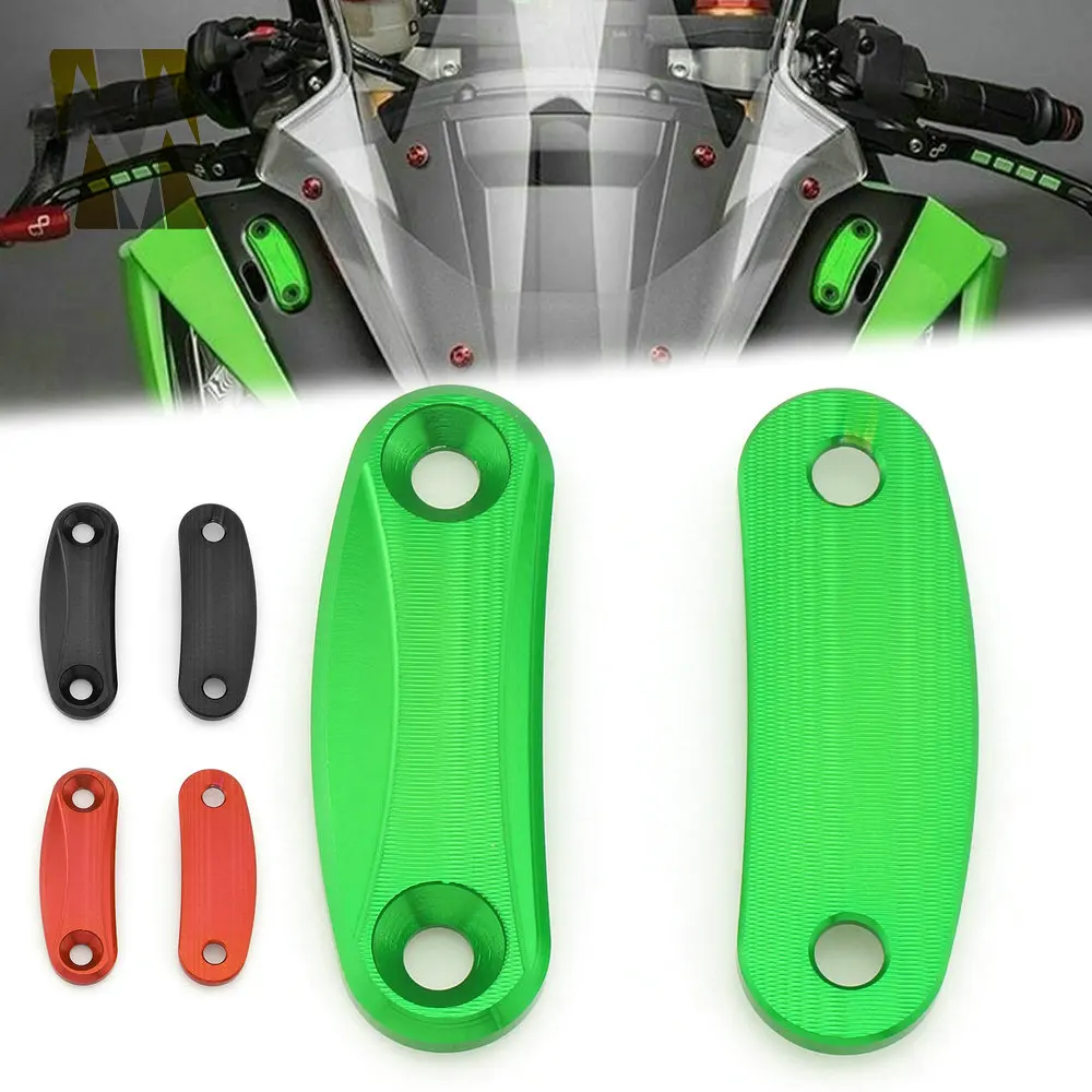 

For Kawasaki ZX-10R ZX10R ZX-6R ZX6R 2016-2023 Ninja250 Ninja400 2018-2023 Rearview Mirror Seat Decorative Cover Mirror Base