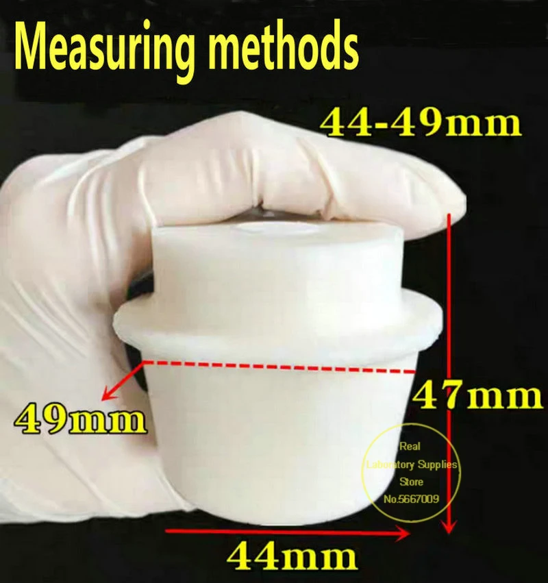 5pcs Laboratory Silicone Bung With Hole Stoppers Airlock Bubbler Triangular flask plug stopper