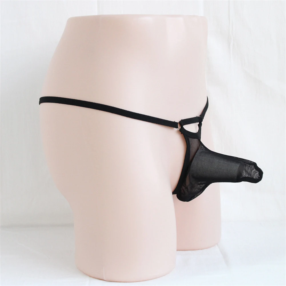 

Men Underwear Sexy Briefs Solid Thongs Underwear 1pc Black Classic Elastic G-string Lingerie Men Comfy Fashion