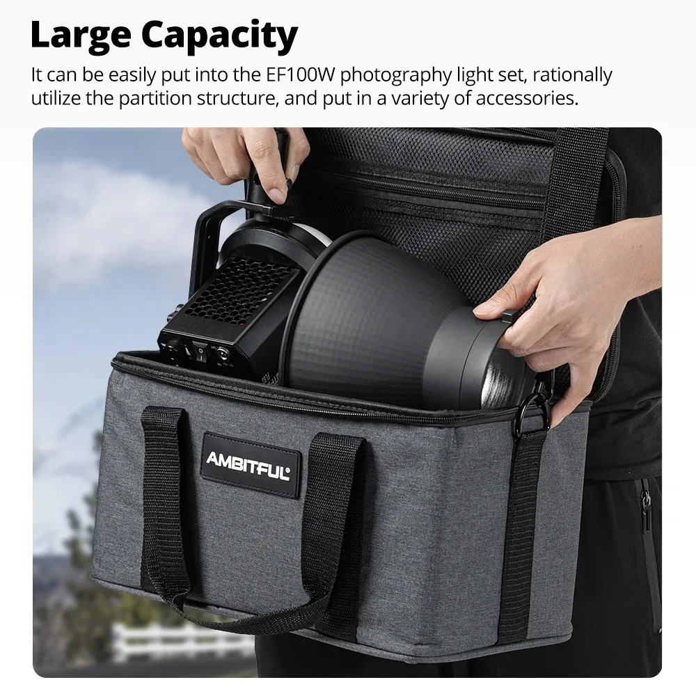 Camera Shoulder Bag Portable Handbag Studio Flash Video Camera Bag for Outdoor Photography Photo Video