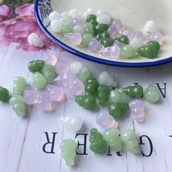 10pcs DIY Natural Jade Agate Gourd Beads Accessories Fashion Real Jewelry Gemstone Stone Amulet Luxury Best Selling Gifts