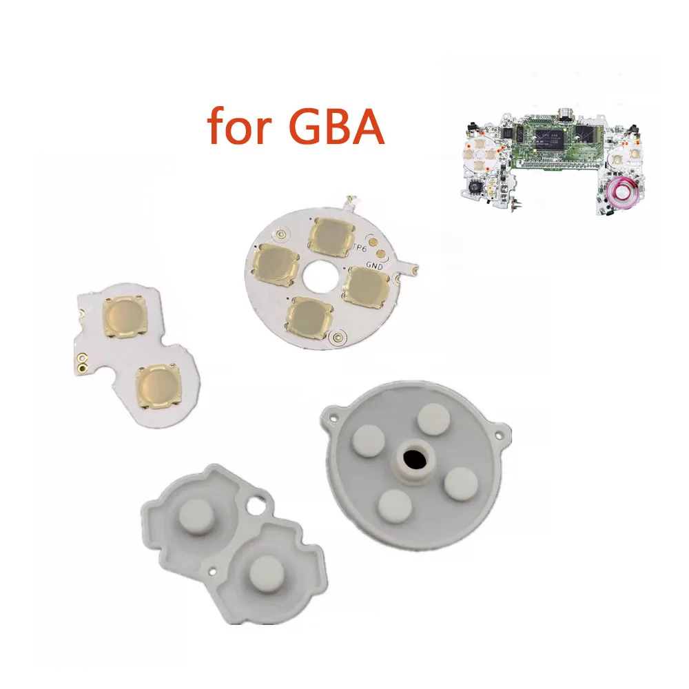 Replacement Thin Conductive Film Button Modify Kits for GBA Tacktile Clicky Button Pad Mod Kit for Gameboy Advance game console