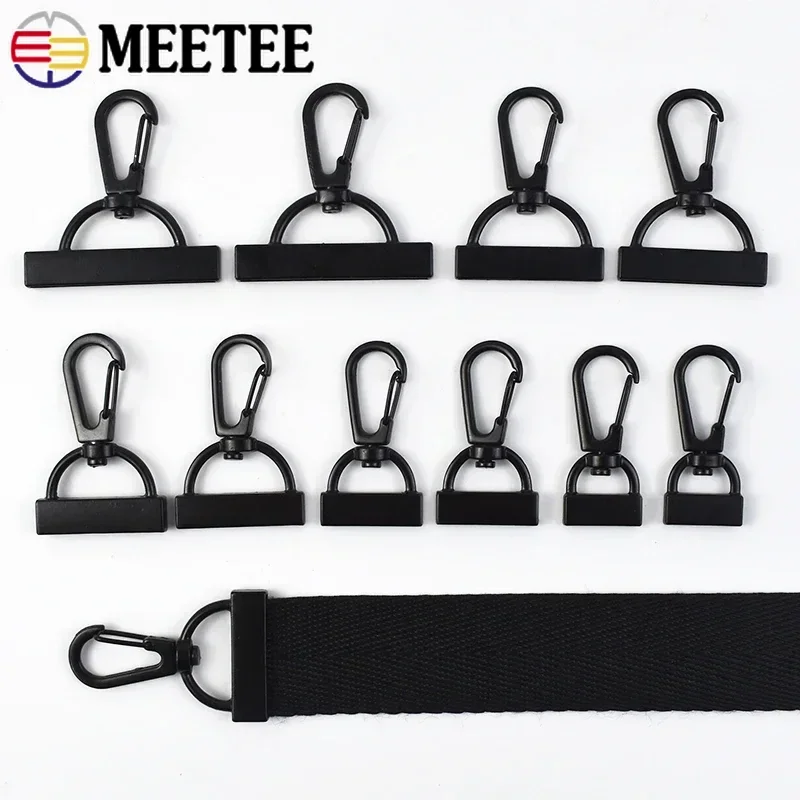 10-30Pcs 15-38mm Metal Lobster Buckle Bag Strap Snap Hook Webbing Carabiner Tail Clip Clasp Purse Keychain Lanyard Connector