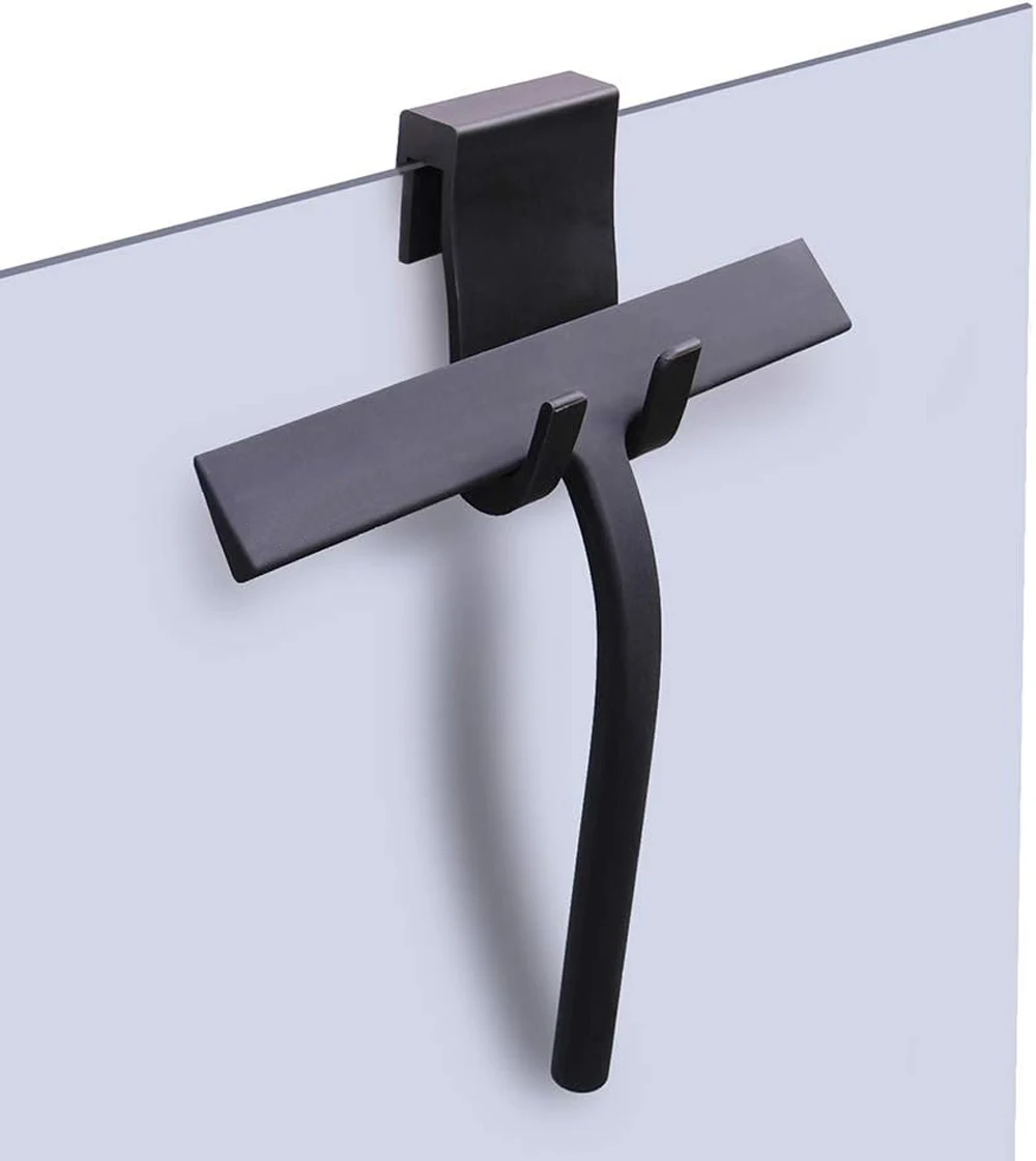 

Matte Black Silicone Squeegee Streak Free Cleaning Shower Squeegee for Glass Bathroom Shower Doors Mirrors Tiles Car Windows