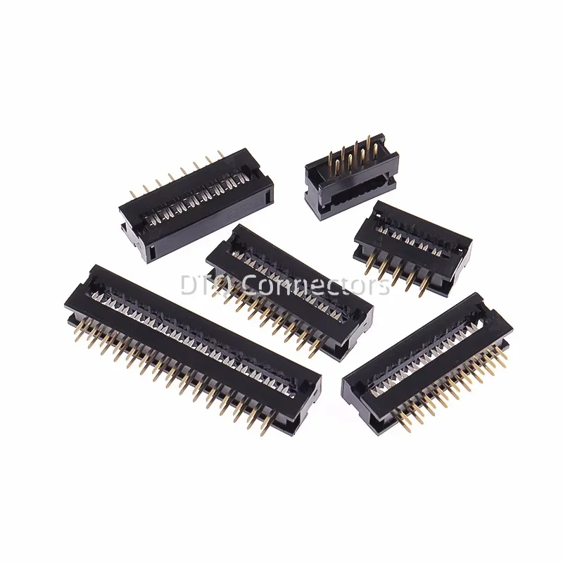 10pcs FD crimping head solder plate cable plug 2.54mm connector FD-6/8/10/14/16/20/26/40P