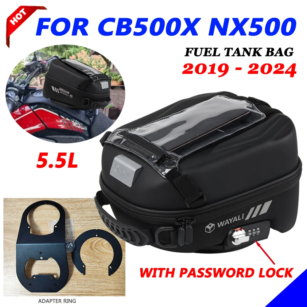 Motorcycle 5.5L Tank Bag for HONDA CB500X CB500 NX CB 500 X 500X 2019 - 2023 2024 NX500 Waterproof Navigation Packag Storage Bag