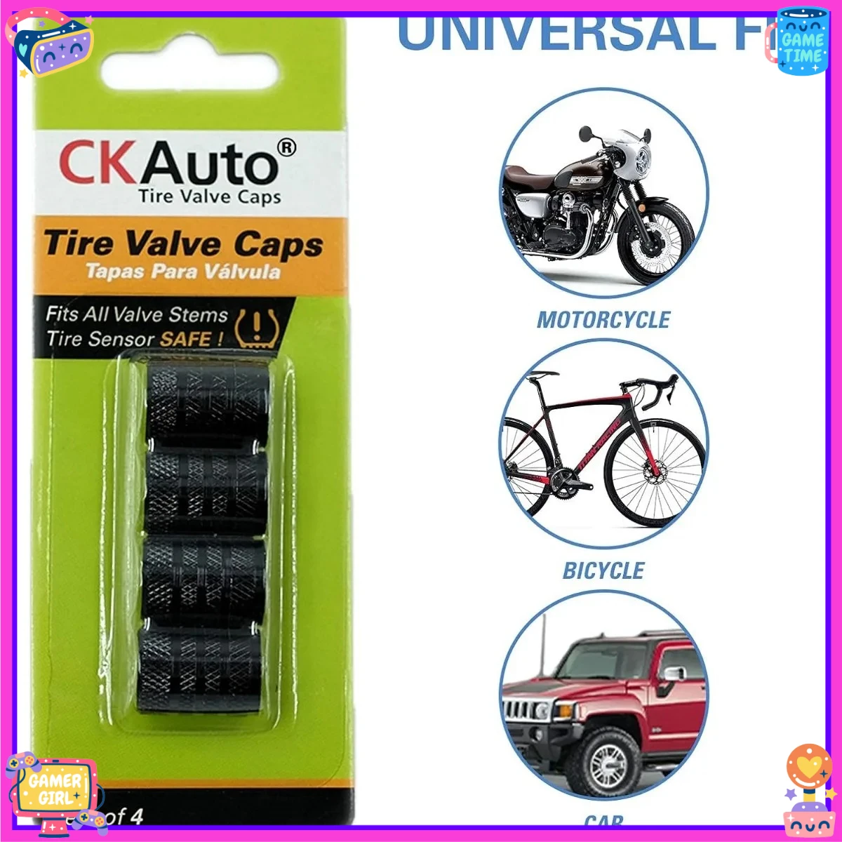 أغطية صمامات الإطارات، أسود، 4 قطع/عبوة، مجموعة أغطية صمام الإطارات المصنوعة من الألومنيوم المؤكسد، مقاومة للتآكل