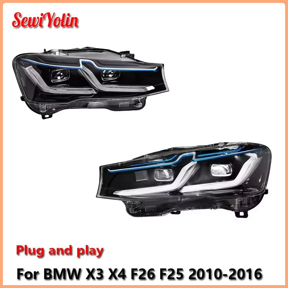 Car LED Headlight Light Assemblies For BMW X3 X4 F26 F25 2010-2016 Auto Fog DRL Brake Turn Signal Lamp Plug and Play