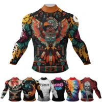Cody Lundin cuello simulado hombres compresión manga larga Fitness camisa lucha boxeo Jersey, MMA Jitsu BJJ Rash Guard con antideslizante