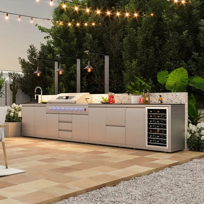 Kitchen With Baking Station - Stasiun BBQ Dapur Luar Ruangan dengan