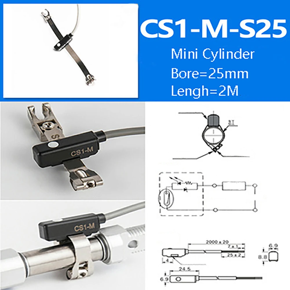 Sensor magnético do interruptor Reed para o cilindro pneumático do ar, 13 capacidade máxima, modelos D A73 D M9NV D M9PV M9BV, 10W