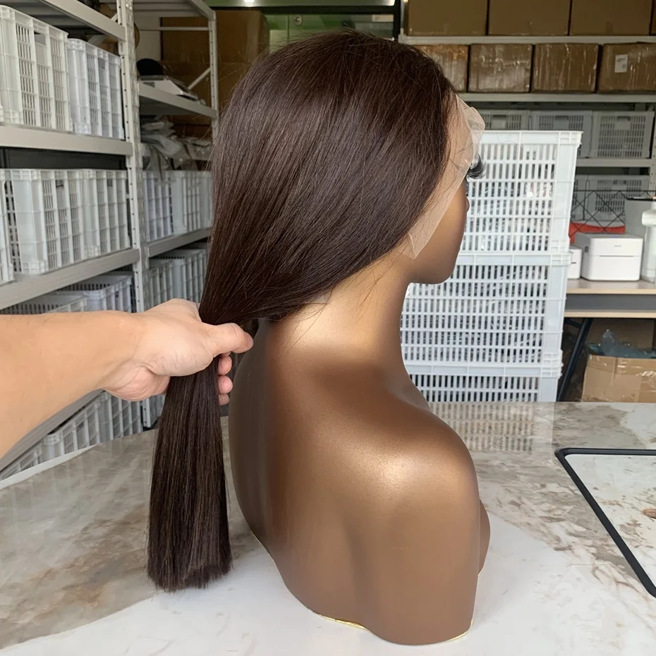

300 Density Wig Vietnamese Human Hair Wig Double Drawn 2x6 5x5 Glueless Wigs Wear and Go Closure Frontal Lace Wig Bone Straight