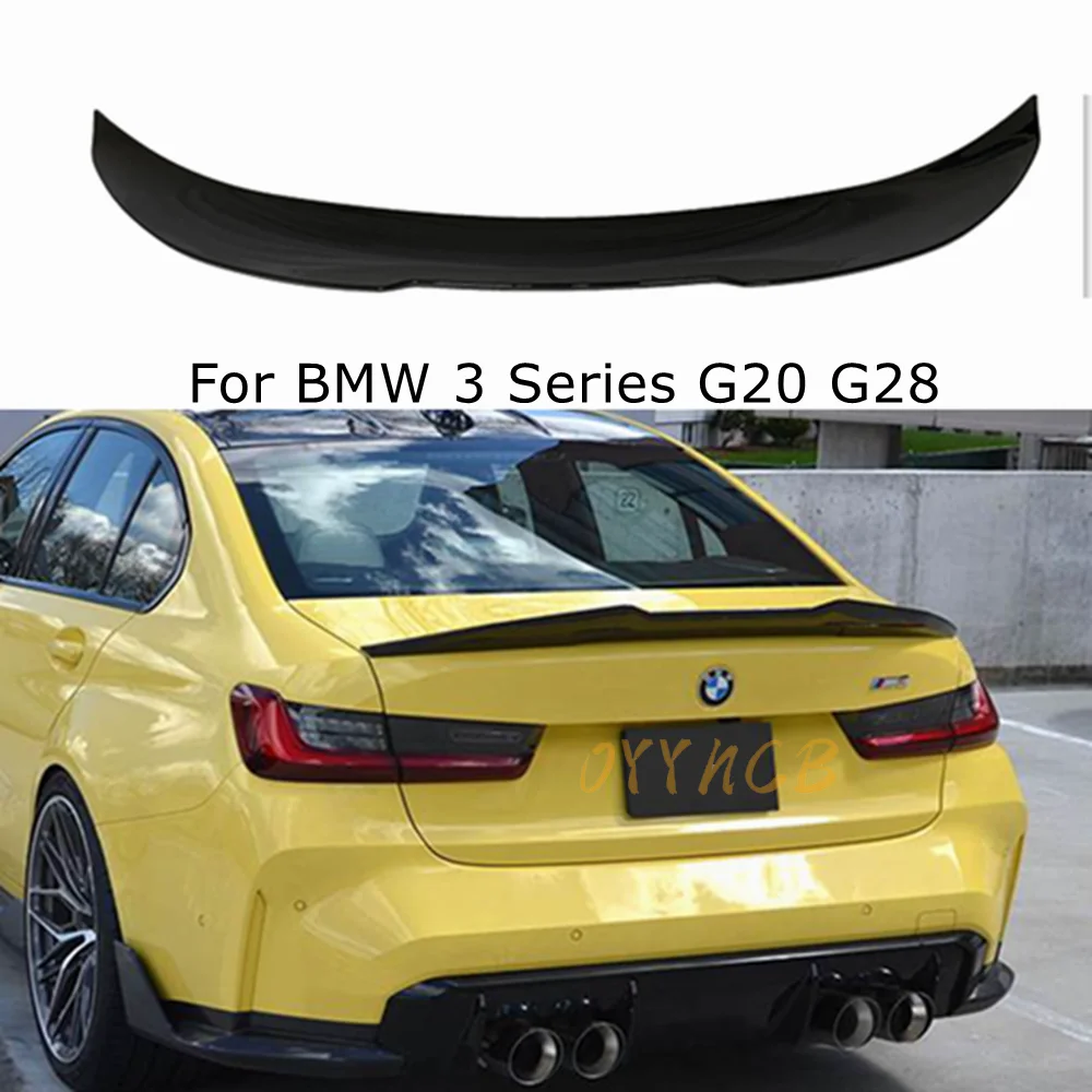 

For BMW 3 Series G20 G28&M3 G80 M3/M4/PSM/AC/MP Style ABS material Gloss black Rear Spoiler Trunk wing 2018-2023