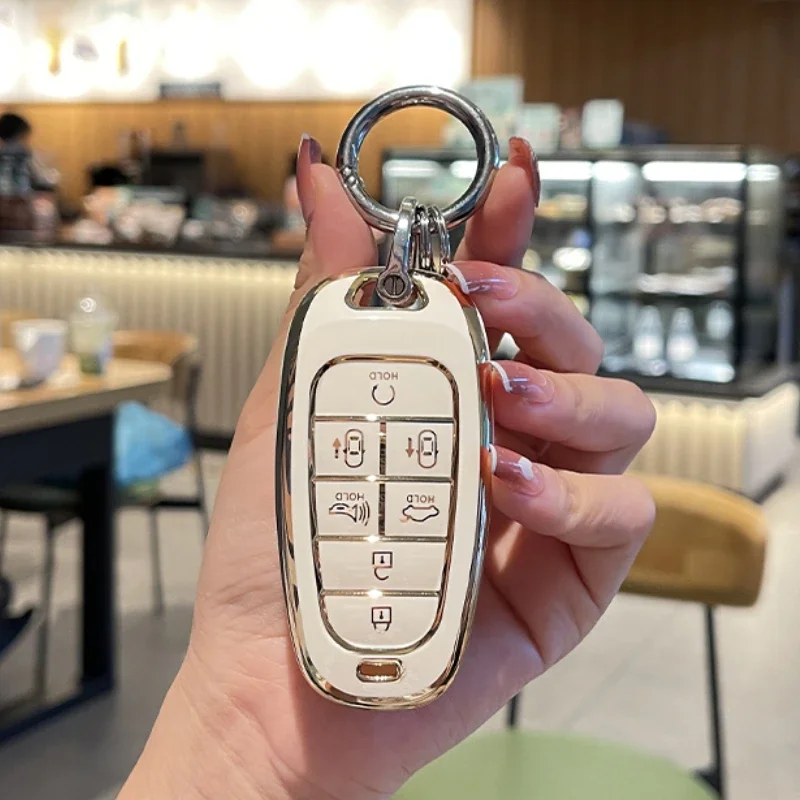 Novo tpu caso chave remota do carro capa para 2021 2020 2019 hyundai sonata nexo 2022 hyundai tucson 2023 palisade santa fe titular fob