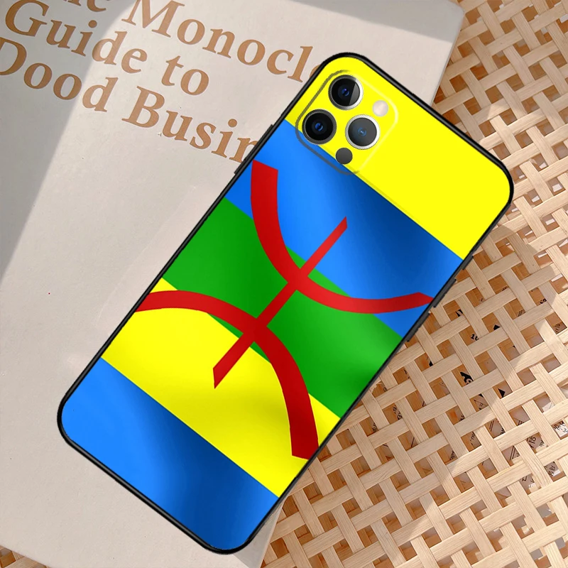 Amazigh Berber Flag Case For iPhone 16 12 11 13 14 15 Pro Max Mini XR X XS MAX 5S Plus Cover