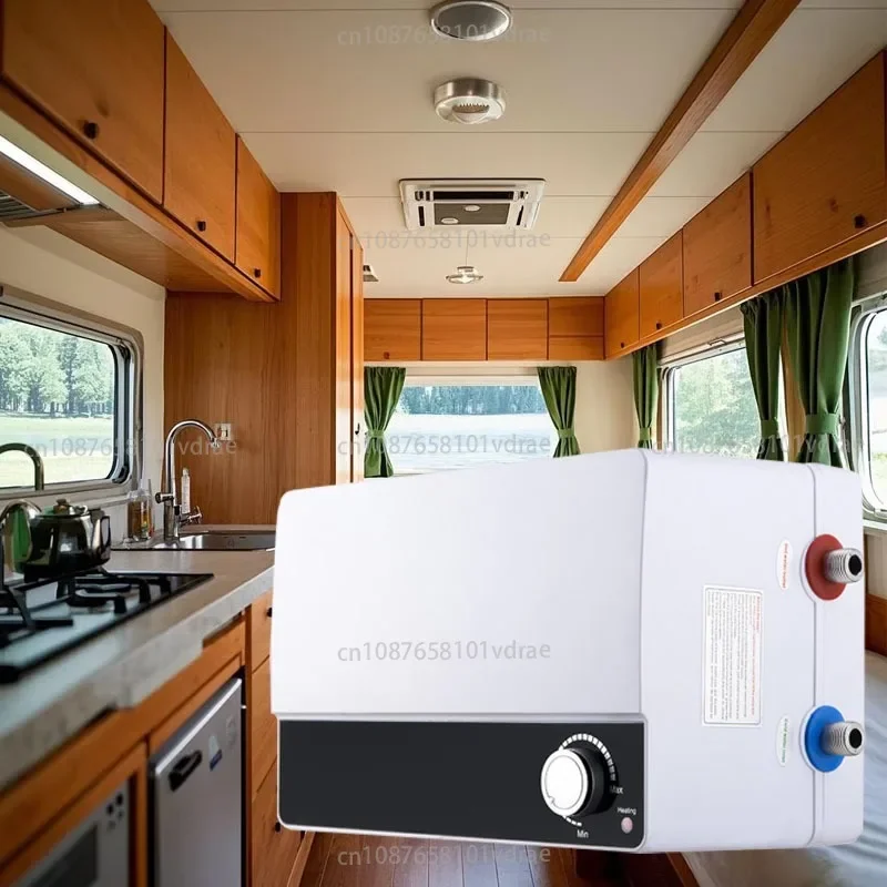 Electric Water Heater for Small RVs, Hidden Remote Control 6L 12V Household Use, Freestanding Kitchen Model Fh65xbn