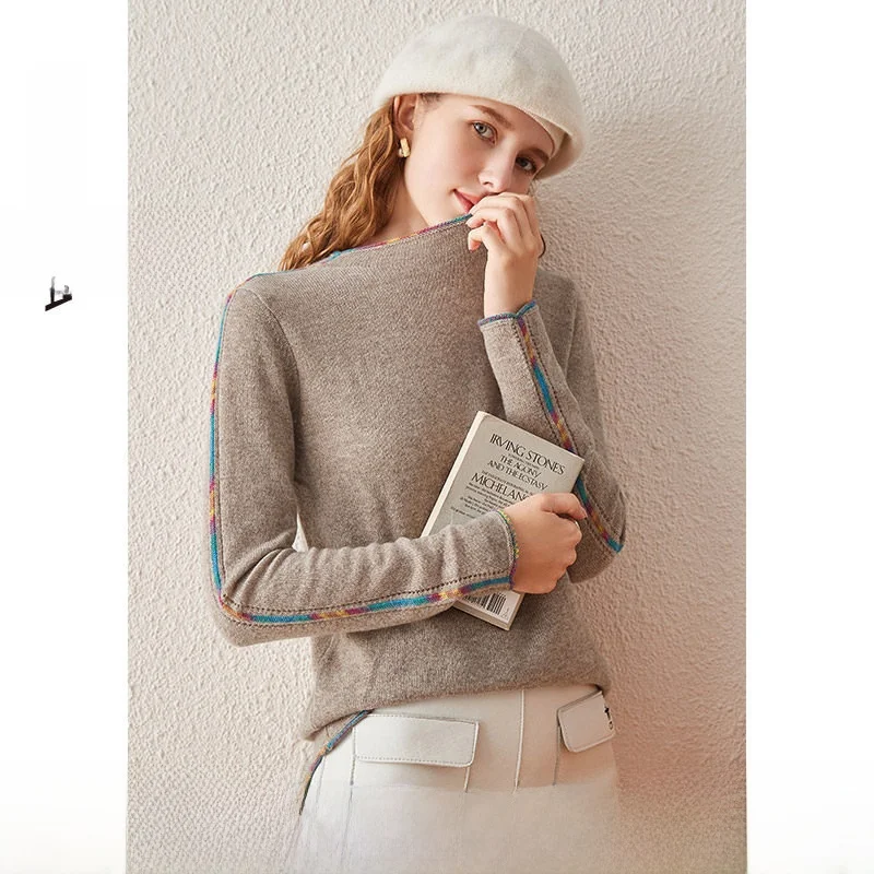 

Zhaojun Kemeng Boka женский свитер Camere 00% Pure Camere Base irt Dopne вязаный свитер Slim Fit для поездок на работу