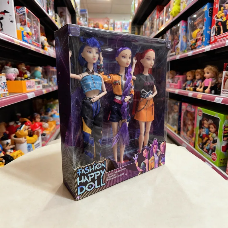 

Complete Set Cross-Border New K-Pop Hunter Magic Girl Group Doll Luminous Miriam Zoey Vinyl Toy Figures Collectible Toys