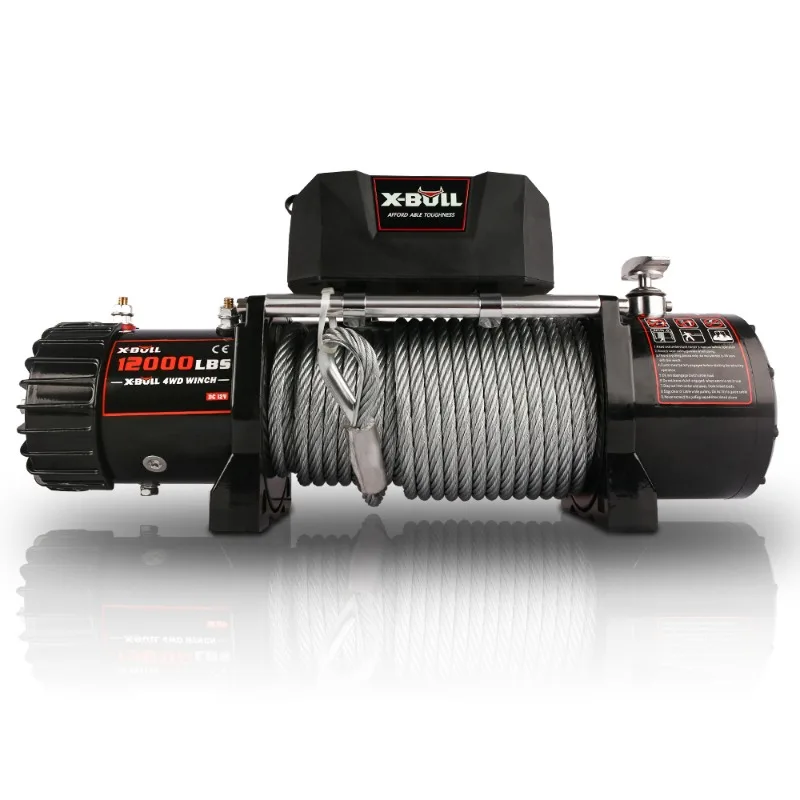 

X-BULL Electric Winch 12000 LBS Steel Cable Wireless Remote Crystal