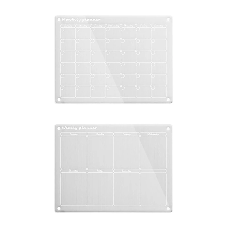 Magnetic Acrylic Calendar For Fridge Dry Erase Board Calendar For Fridge, Reusable Planner, Gift For Home Organization