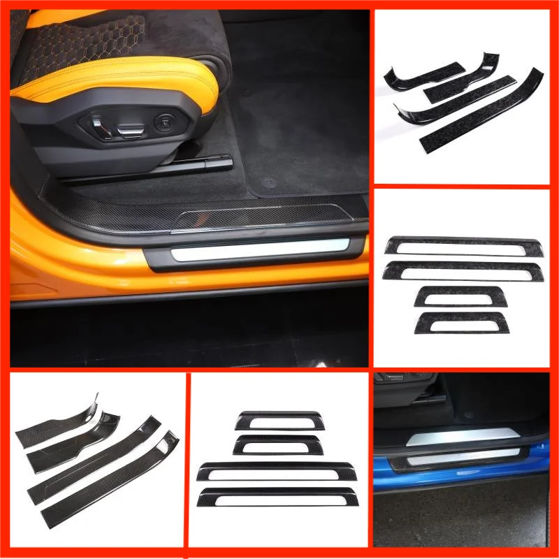 100% Carbon Fiber Car Accessories For Lamborghini URUS 2018-2021 Exterior / Interior Car Door Sill Scuff Trim Welcome Plate