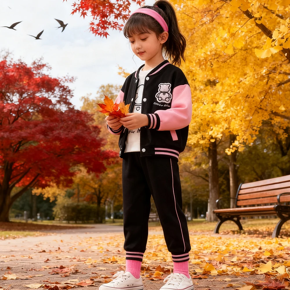 

Baby Girl Clothes Top+Pants+Jacket 3Pcs Sets For Children Spring Autumn Boys Clothing Fashion Korean Style Kids Suit Costume