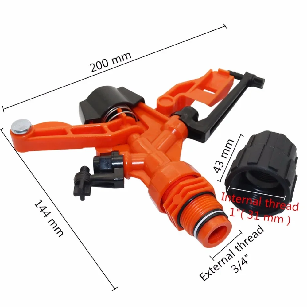 5 Pcs 1'' Female thread plastic Rotary double nozzle Water Saving Pressure Irrigation Nozzle Misting System Pump Eductor