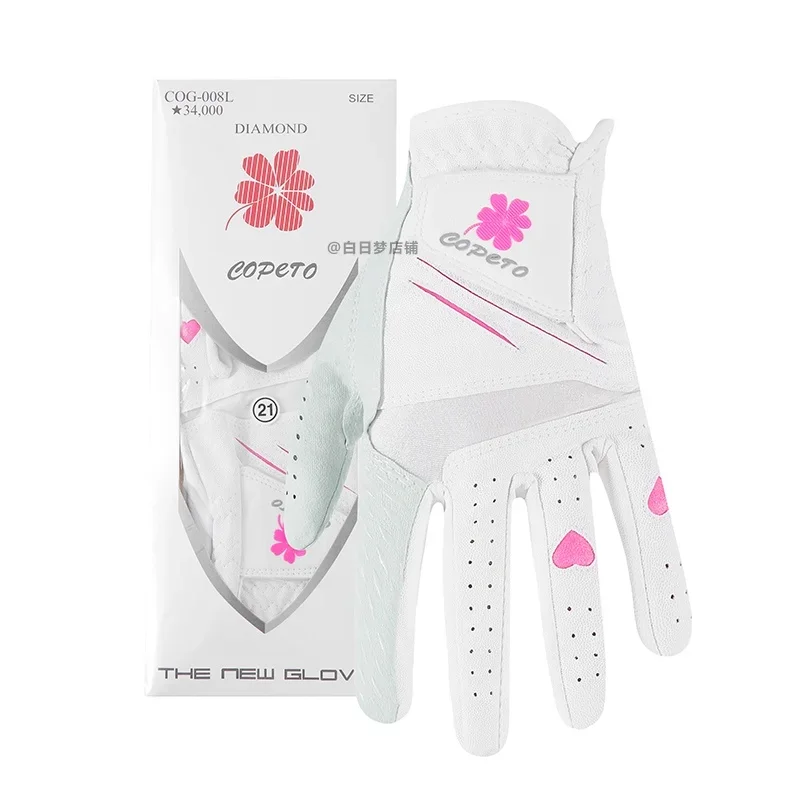 Korea Japan eoo Golf Gloves Ladies Microfiber Leather Wear-Resistant Sports Anti-Slip Breathable #22016454