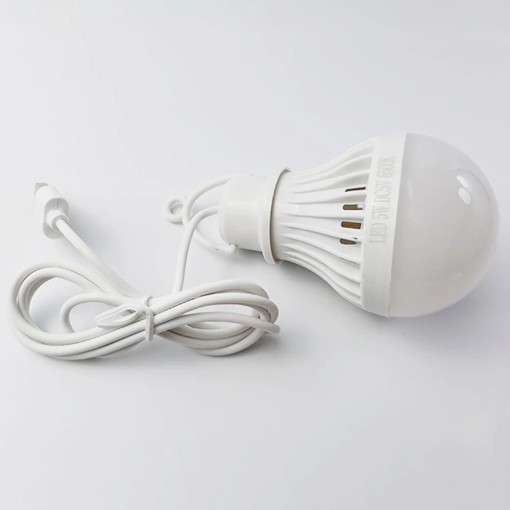 USB Light Bulb LED Camping Light Bulb Portable Emergency Light Cord Tent Light for Camping Emergency Truck Fishing Boat