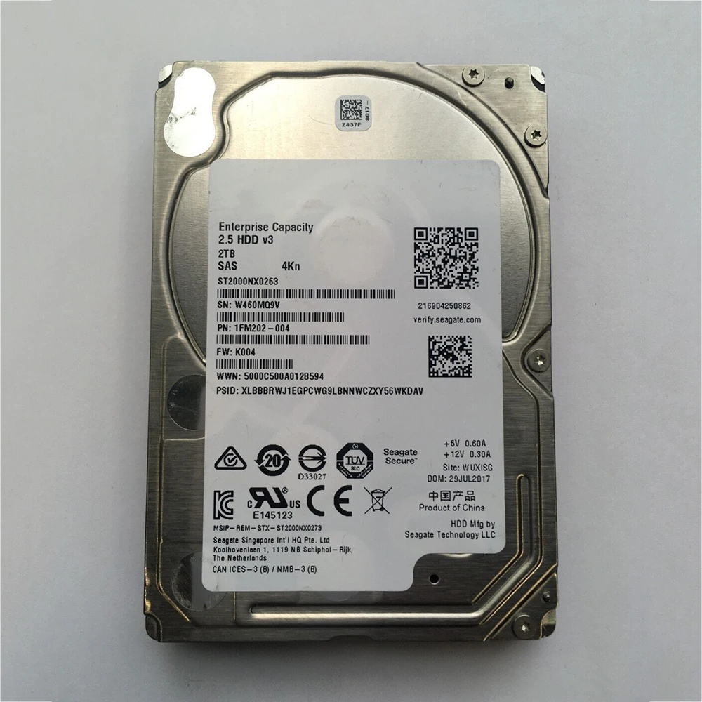 For Dell WPJ4T 2TB 7.2K SAS 12GB 2.5