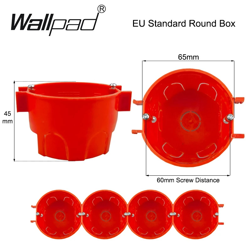 EU 1 2 3 4 5 Gang Wandbox für Betonwand EU-Schaltersteckdose Kassetteninstallationsbox mit Anschlussschnittstelle Einfach zu installieren